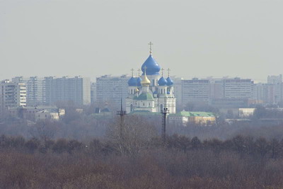 Москва, Николо-Перервинский монастырь, район Печатники, весна, утро
